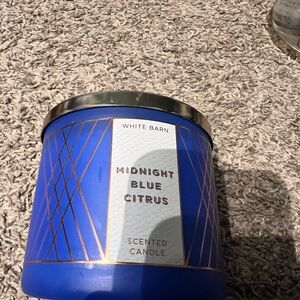 White Barn Blue and Gold Scented Candle